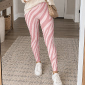 Blush Pink Zebra Stripes レギンス