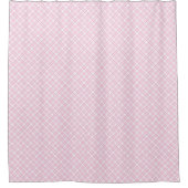 Blush Plaid Curtain Light Pink Trendy Bath Decor シャワーカーテン (正面)