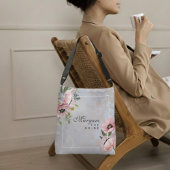 Blush Poppy Floral Bride | Elegant Personalized クロスボディバッグ