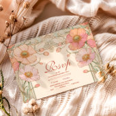 Blush Poppy Quinceañera Celebration 出欠カード