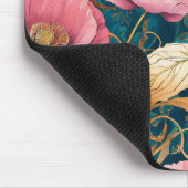 Blush Poppy Scroll - Art Nouveau Floral マウスパッド (コーナー)