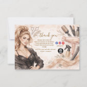 Blush Portrait Hair Studio ブランディング サンキューカード (正面)