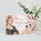 Blush Portrait Hair Studio ブランディング サンキューカード (スタンド正面)