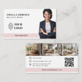 BLUSH Professional Real Estate Agent Photo Collage 名刺 (正面/裏面)