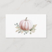 Blush Pumpkin Fall Baby Shower Diaper Raffle Card エンクロージャーカード (裏面)