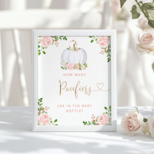 Blush pumpkin floral guess how many pacifiers ポスター