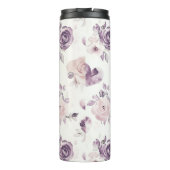 Blush Purple Hearts Flowers Love タンブラー (裏面)