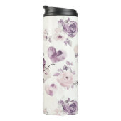Blush Purple Hearts Flowers Love タンブラー (回転右)