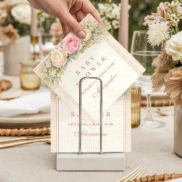Blush Ranunculus And Rose Garden Baby Shower スタンダードカクテルナプキン