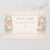 Blush Ranunculus And Rose Garden Diapper Raffle エンクロージャーカード (正面)