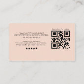 Blush Review Request Thank You Card QR Business 名刺 (裏面)