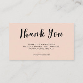 Blush Review Request Thank You Card QR Business 名刺