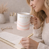 Blush Ripple White Classic Mug, 11 oz コーヒーマグカップ