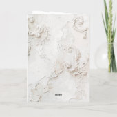 Blush Rococo Floral Heart Galentine Lace Elegance シーズンカード (裏面)