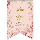 Blush Rococo Garden Galentine Party Floral Flags バンティングフラッグ (第1の旗)