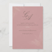 Blush Romance Wedding Invitation with Photo 招待状 (裏面)