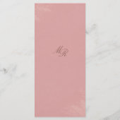 Blush Romance Wedding Program プログラム (裏面)