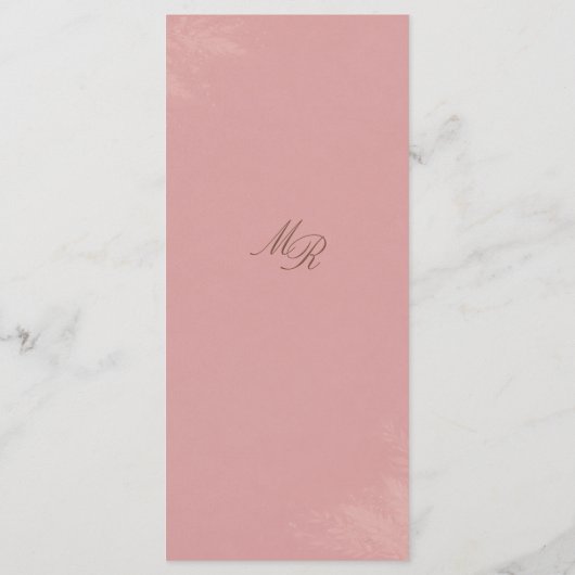 Blush Romance Wedding Program プログラム (裏面)