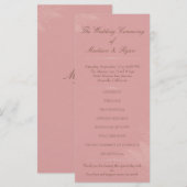 Blush Romance Wedding Program プログラム (正面/裏面)