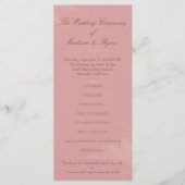 Blush Romance Wedding Program プログラム (正面)