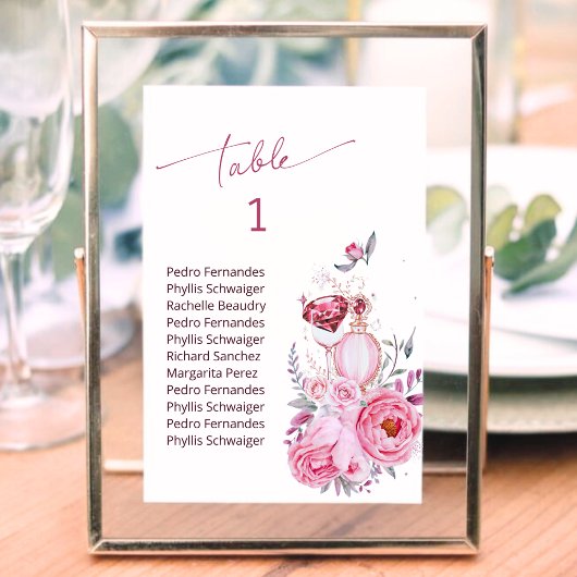 Blush Rose and Diamond Bridal Shower  テーブルナンバー