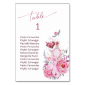 Blush Rose and Diamond Bridal Shower  テーブルナンバー (正面)