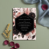 Blush Rose Botanical Romance Wedding 招待状