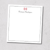 Blush Rose Bow Border Script Custom Name Script ノートパッド