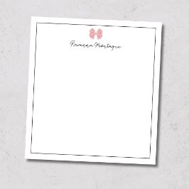 Blush Rose Bow Border Script Custom Name Script ノートパッド