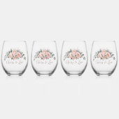 Blush Rose “Cheers to Love” ステムなしワイングラス (裏面)