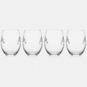 Blush Rose “Cheers to Love” ステムなしワイングラス (左)