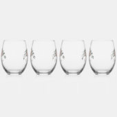 Blush Rose “Cheers to Love” ステムなしワイングラス (右)