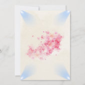 Blush Rose Church Wedding Card 招待状 (裏面)