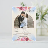 Blush Rose Church Wedding Enclosure Card エンクロージャーカード (スタンド正面)