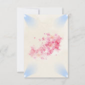 Blush Rose Church Wedding Response Card 出欠カード (裏面)