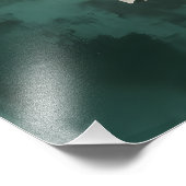 Blush Rose Elegance on Deep Jade フォトプリント (角)