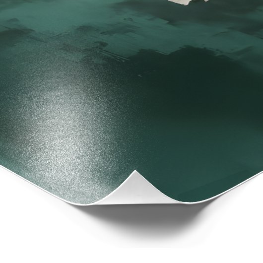 Blush Rose Elegance on Deep Jade フォトプリント (角)