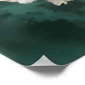 Blush Rose Elegance on Deep Jade ポスター (角)