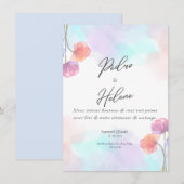 Blush Rose Elegance Wedding Invitation 招待状 (正面/裏面)