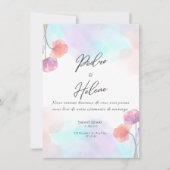 Blush Rose Elegance Wedding Invitation 招待状 (正面)