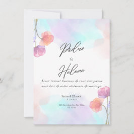 Blush Rose Elegance Wedding Invitation 招待状