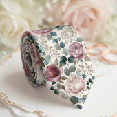 Blush Rose & Eucalyptus Floral  ネクタイ