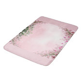Blush Rose Floral Bathroom Mat バスマット (アングル)