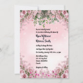 - Blush Rose Floral Wedding Invitation 招待状 (正面)