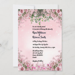 - Blush Rose Floral Wedding Invitation 招待状