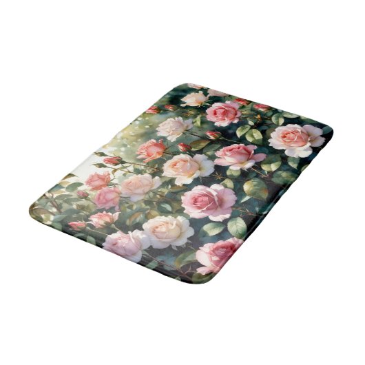 Blush Rose Garden Mat バスマット (アングル)