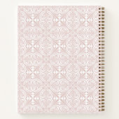 Blush Rose Geometric Floral Personalized Journal ノートブック (裏面)