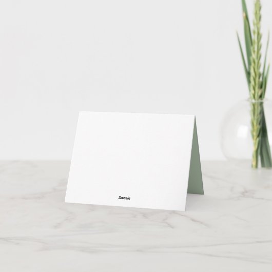 Blush Rose Greenery Eucalypt 55th Birthday サンキューカード (裏面)