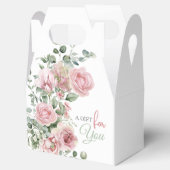 Blush Rose Greenery Eucalypt 55th Birthday フェイバーボックス (オープン)