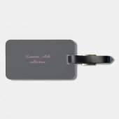 Blush Rose Luggage Tag — Lumina & Ash Collection ラゲッジタグ (裏面横)